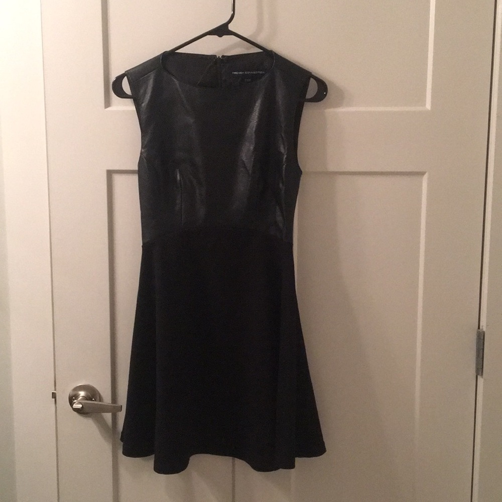 French Connection Leather Top Dress